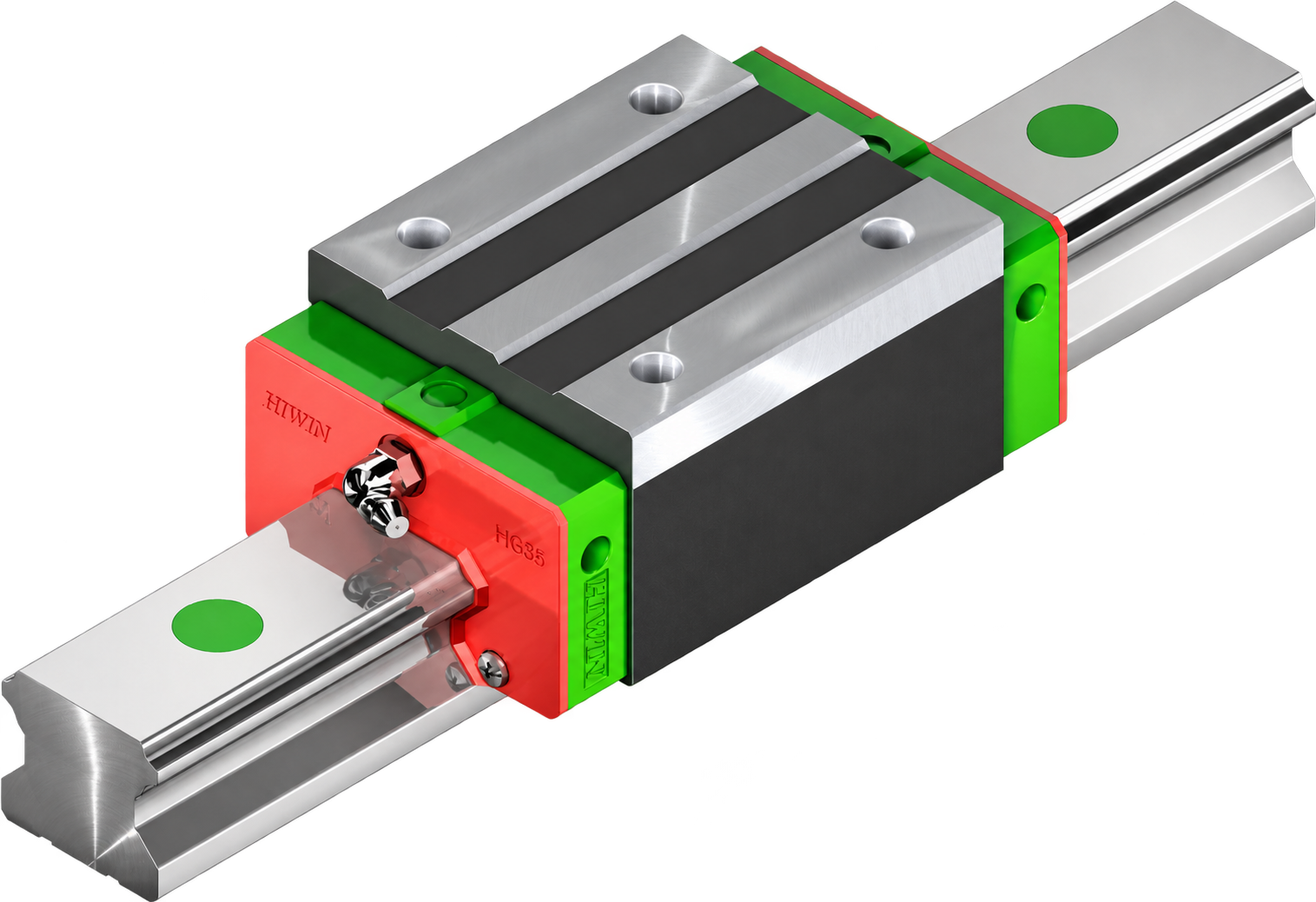 HIWIN linear guide carriage and rail illustration